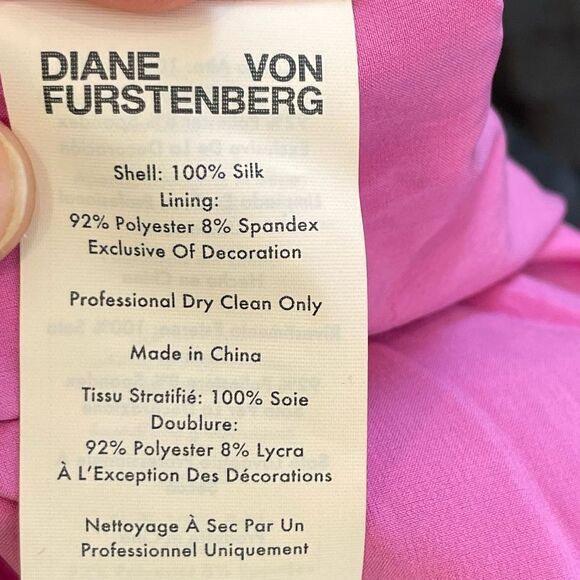 EUC Diane von Furstenburg skirt Silk Sz. XS Pink - Picture 3 of 4